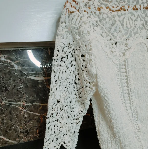 SAYLOR GRACE LACE ROMPER, CREAM S - Picture 11 of 15
